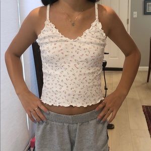 brandy melville floral tank